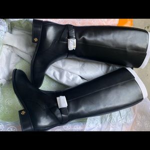 Tory Burch leather black boots
